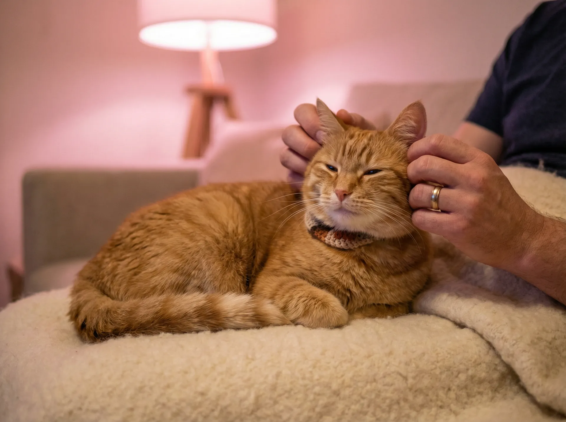 猫咪被温柔抚摸的幸福时刻 - www.59ddd